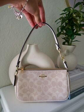 Coach Nolita 19 in Signature Canvas - Sand/Chalk Neutral Monogram Shoulder Bag